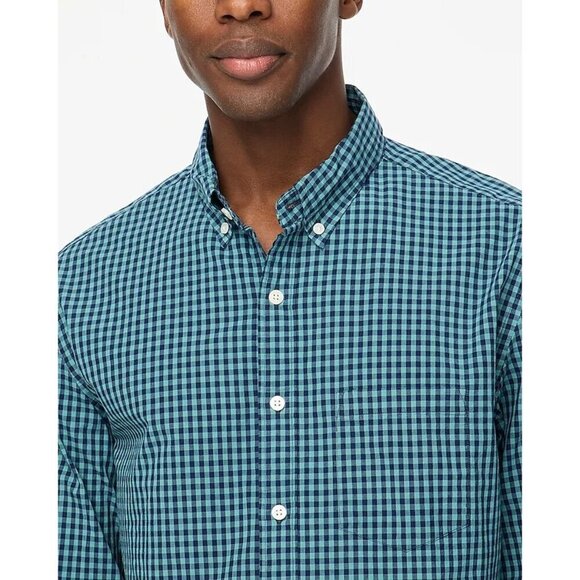 J. Crew Classic Flex Casual Shirt in Navy Medium New Mens Button Down - Picture 3 of 9